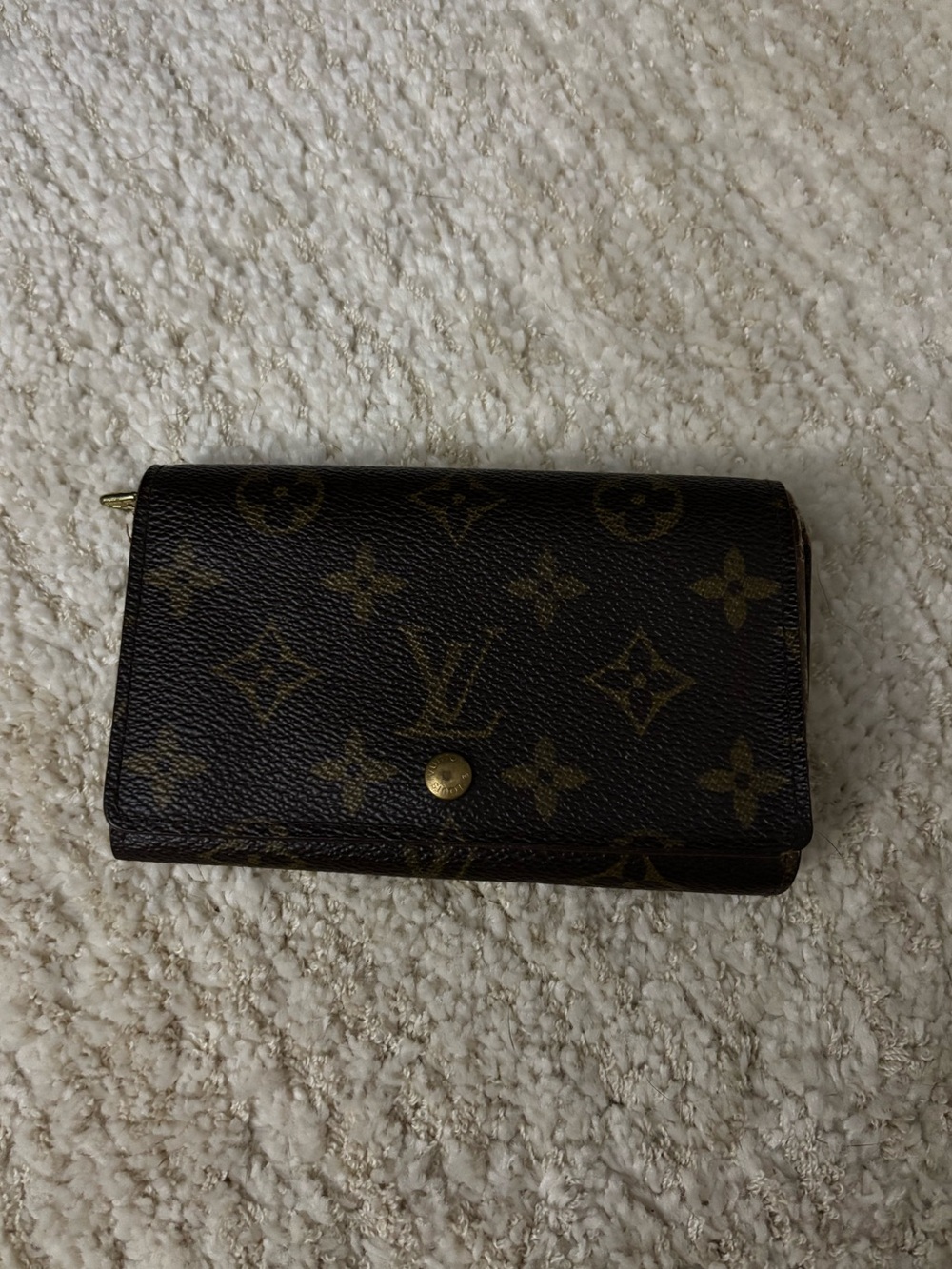 Louis Vuitton Monogram Canvas Small Wallet in Brown and Gold